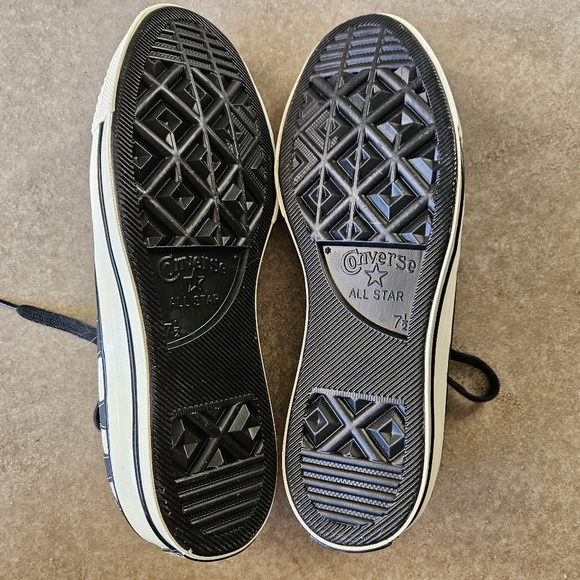 Converse Low Top Chuck Taylor All Star Black and White Stripes Women's Size 9.5 - Picture 5 of 10